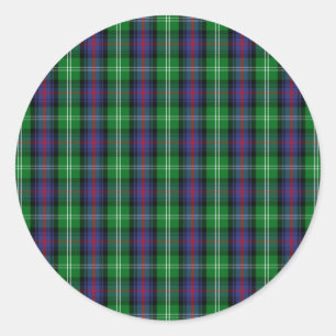 Klan Sutherland Tartan Runt Klistermärke