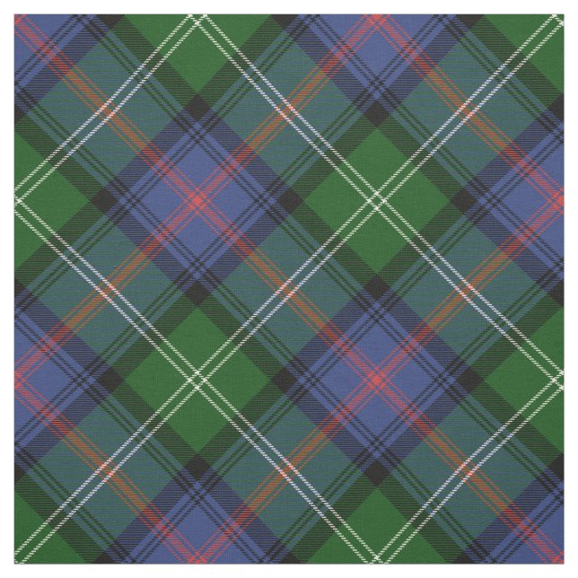 Klan Sutherland Tartan - stora diagonala mönster Tyg (Provkarta)