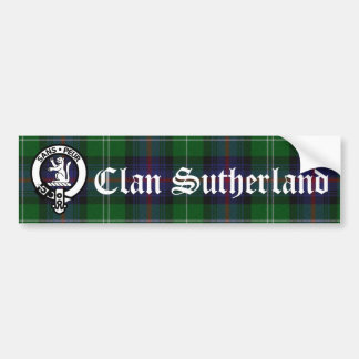 Klan Sutherland Vapensköld Badge & Tartan Bildekal
