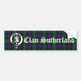 Klan Sutherland Vapensköld Badge & Tartan Bildekal
