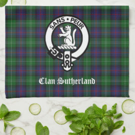 Klan Sutherland Vapensköld & Tartan Kökshandduk