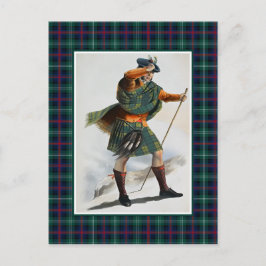 Klan Sutherland Vintage Illustration Tartan Ram Vykort