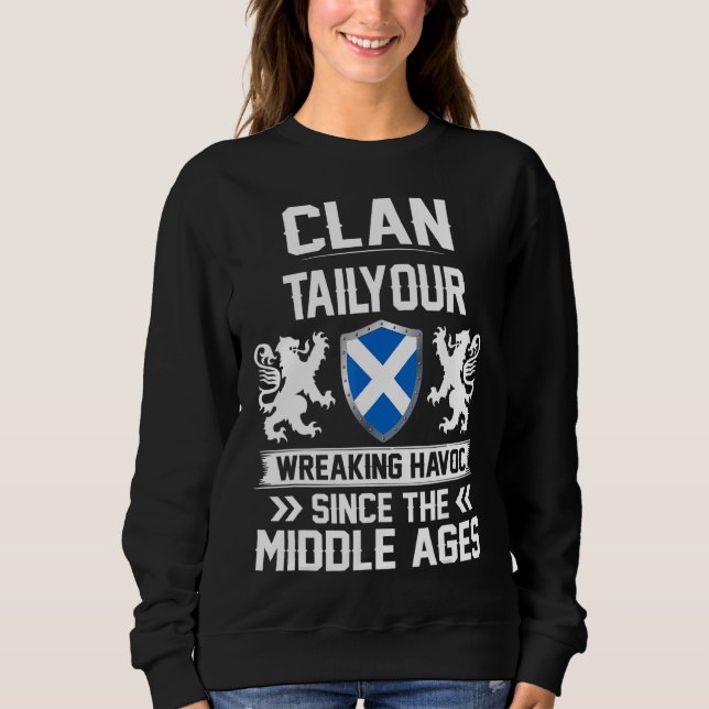 Klan Tailyour Scottish Family Klan Scotland Wreaki T Shirt (Framsida)