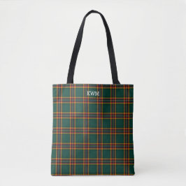 Klan Tartan Mörk grönt Play Monogram Tygkasse
