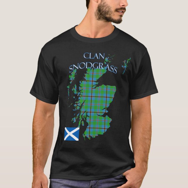 Klan Tartan Scotland T Shirt (Framsida)