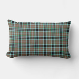 Klan Thompson Brown och Blue Hunting Tartan Lumbarkudde