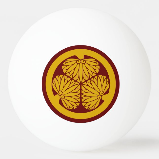 Klan Tokugawa Vapensköld (Kamon) Ping Pong Boll (Framsidan)