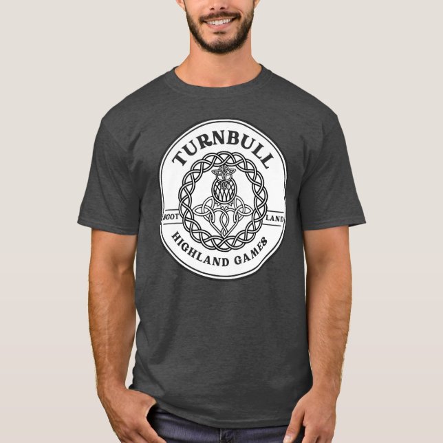 Klan Turnbull Scottish Thistle Highland Games  T Shirt (Framsida)