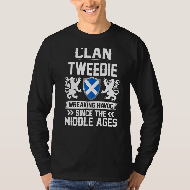 Klan Tweedie Scottish Family Klan Scotland Wreakin T Shirt (Framsida)