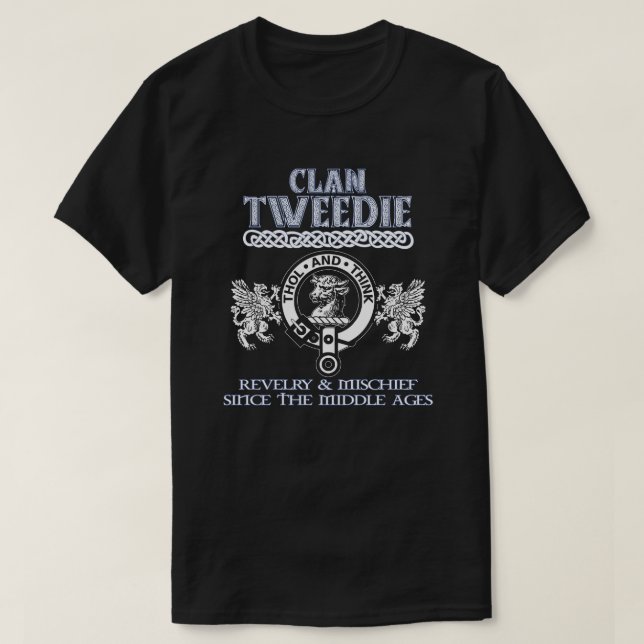 Klan Tweedie vapensköld Scottish klans Scottish Su T Shirt (Design framsida)