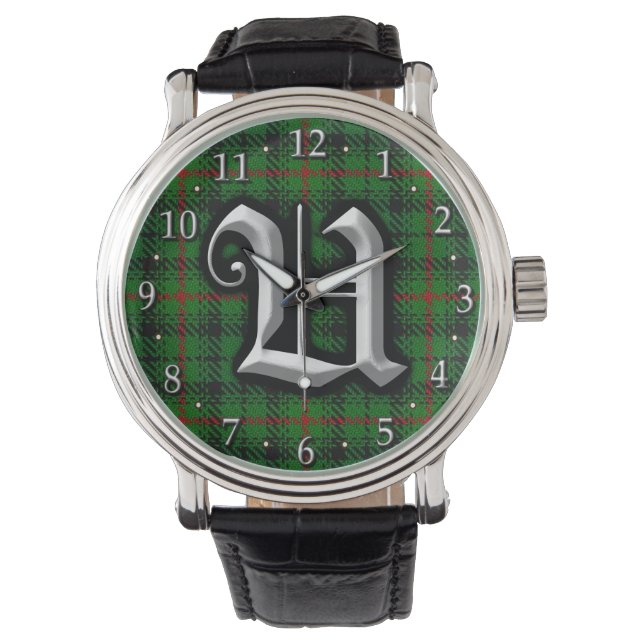Klan Urquhart Brev U Monogram Tartan Armbandsur (Framsida)
