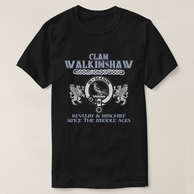 Klan Walkinshaw vapensköld Scottish klans Scottish T Shirt (Design framsida)