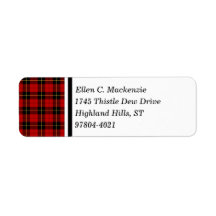 Klan Wallace Red and Black Scottish Tartan
