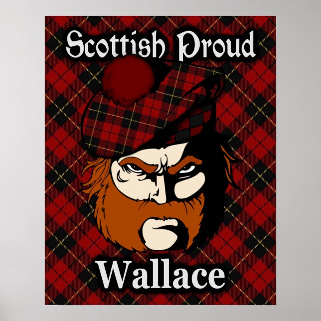 Klan Wallace Scottish Tartan Poster (Framsidan)