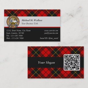 Klan Wallace Tartan Affärskort Visitkort