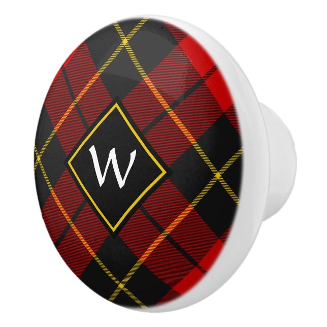 Klan Wallace Tartan Ceramic Knob Knopp (Höger)