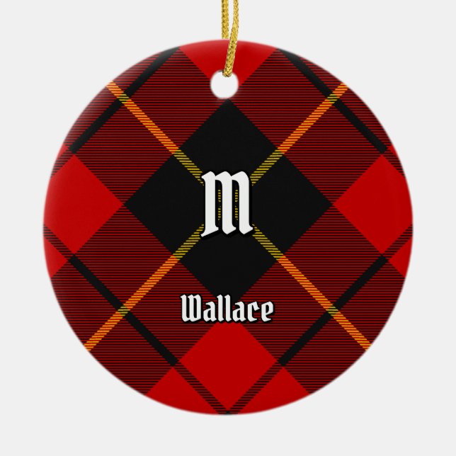 Klan Wallace Tartan Ceramic Ornament (Framsidan)