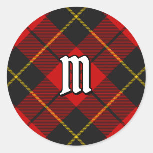 Klan Wallace Tartan Classic Round Sticker Runt Klistermärke