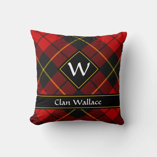 Klan Wallace Tartan Dekorativ kudde (Framsida)