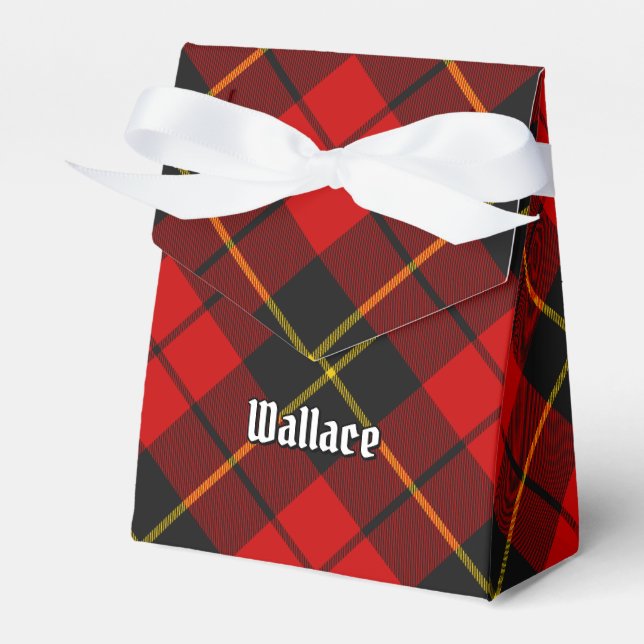 Klan Wallace Tartan Favor Box Presentaskar (Framsidan Sidan)