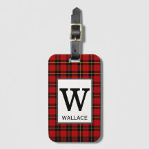 Klan Wallace Tartan Monogrammed
