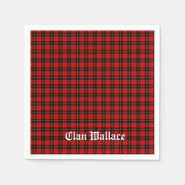 Klan Wallace Tartan och Text Pappersservett