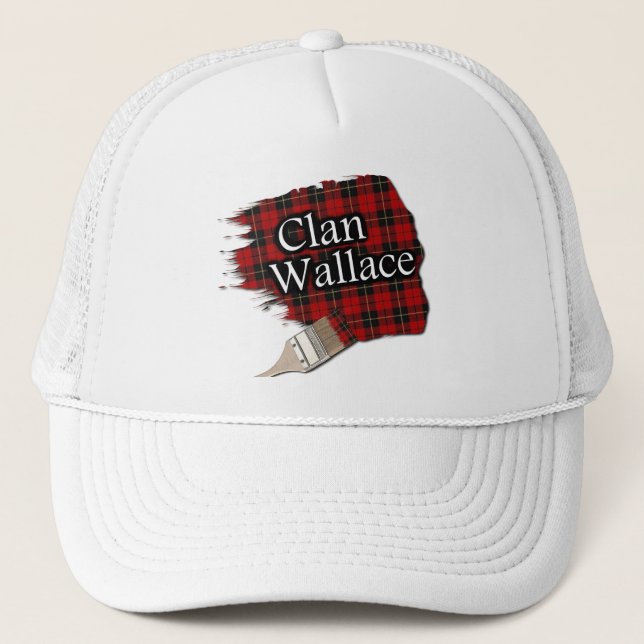 Klan Wallace Tartan Paint-penselkap Keps (Framsida)