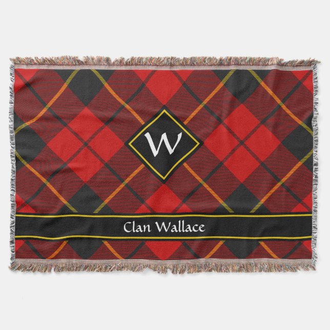 Klan Wallace Tartan Throw Blanket Filt (Framsidan)