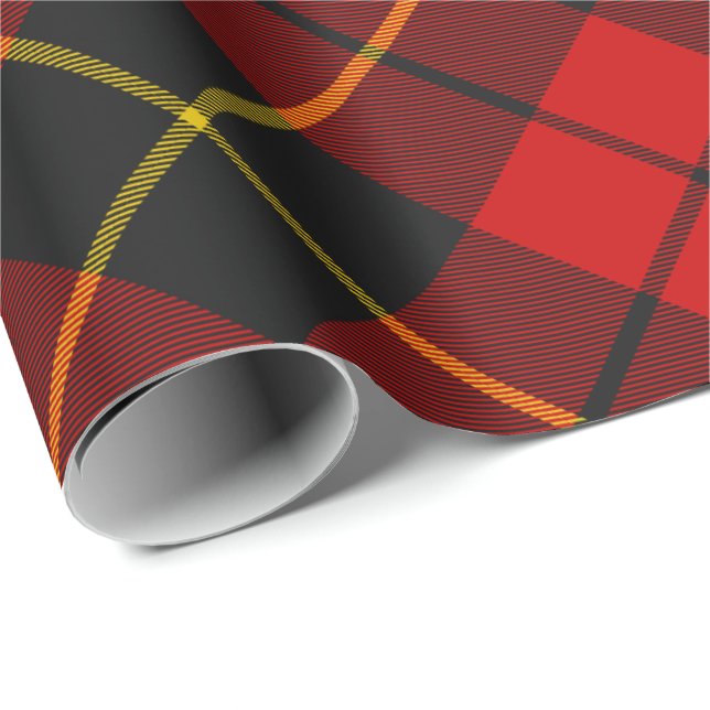 Klan Wallace Tartan Wrapping Papper Presentpapper (Rullad Hörn)