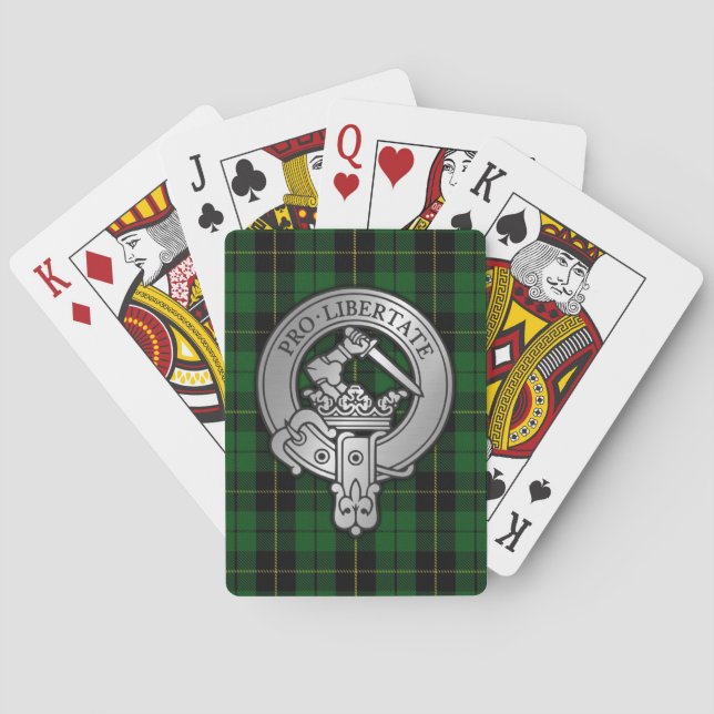 Klan Wallace Vapensköld & Hunting Tartan Casinokort (Baksidan)