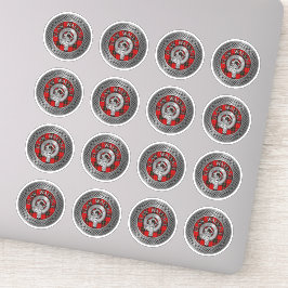 Klan Wallace Vapensköld & Tartan Knot Klistermärken