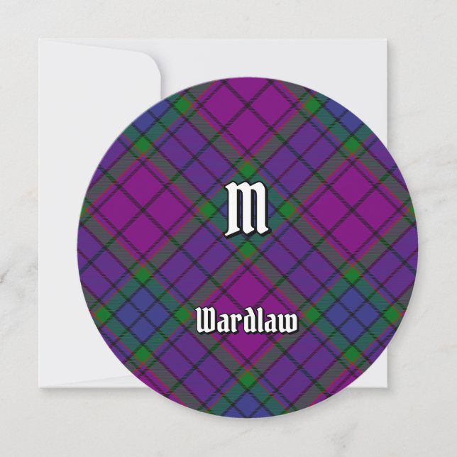 Klan Wardlaw Tartan Inbjudningar (Framsida)
