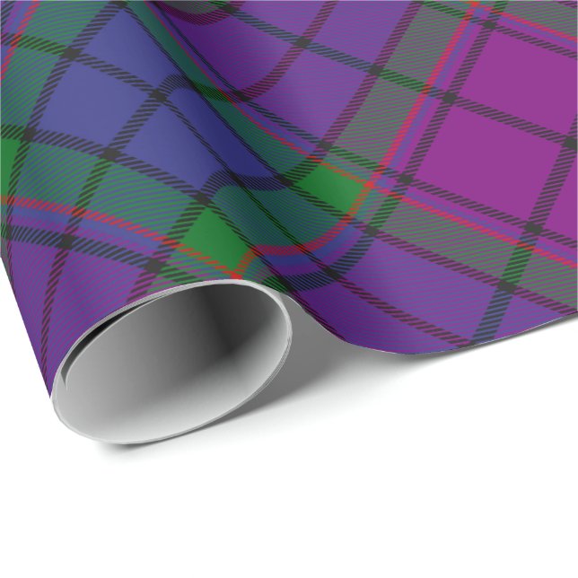 Klan Wardlaw Tartan Presentpapper (Rullad Hörn)