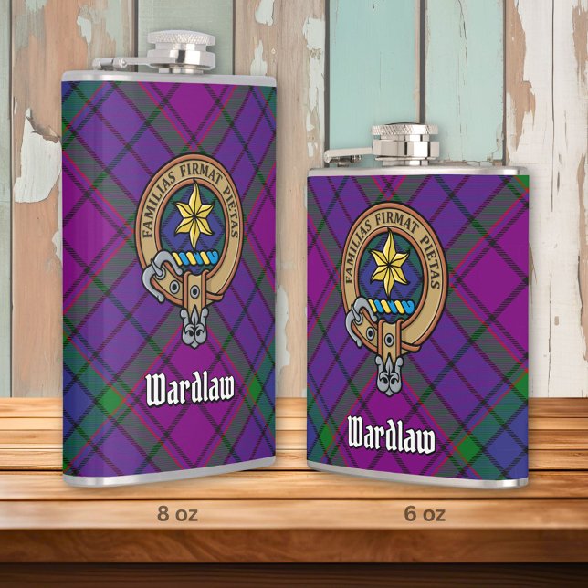 Klan Wardlaw Vapensköld över Tartan Fickplunta (Skapare uppladdad)