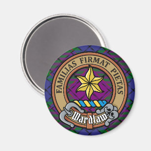 Klan Wardlaw Vapensköld över Tartan Magnet