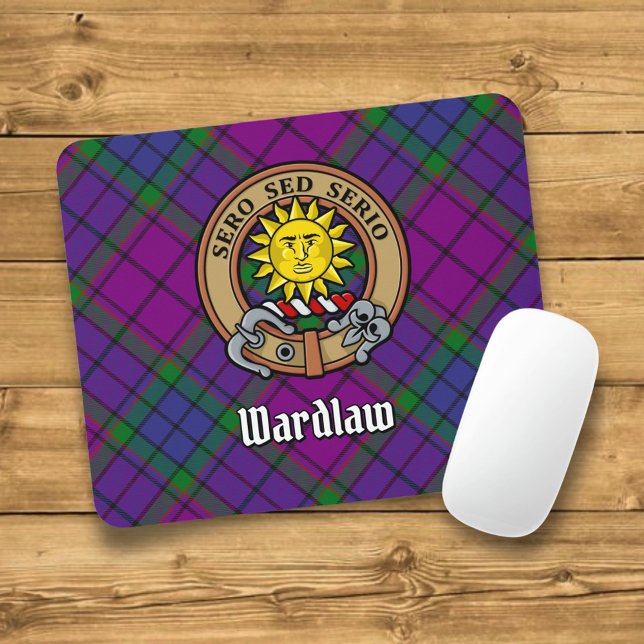 Klan Wardlaw Vapensköld över Tartan Musmatta (Skapare uppladdad)