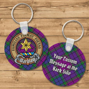 Klan Wardlaw Vapensköld över Tartan Nyckelring