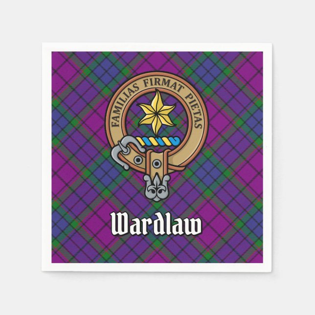 Klan Wardlaw Vapensköld över Tartan Pappersservett (Framsidan)