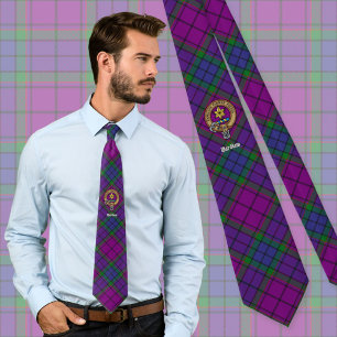 Klan Wardlaw Vapensköld över Tartan Slips
