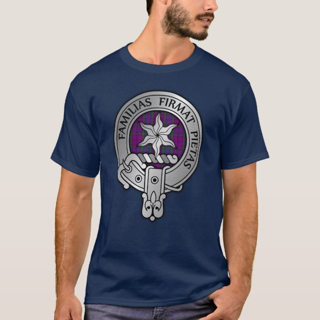 Klan Wardlaw Vapensköld & Tartan T Shirt (Framsida)