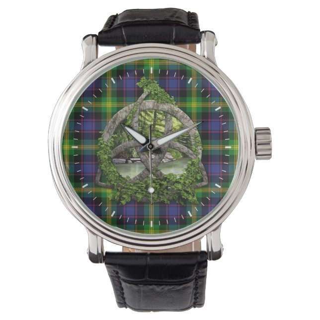 Klan Watson Tartan Celtic Trinity Armbandsur (Framsida)