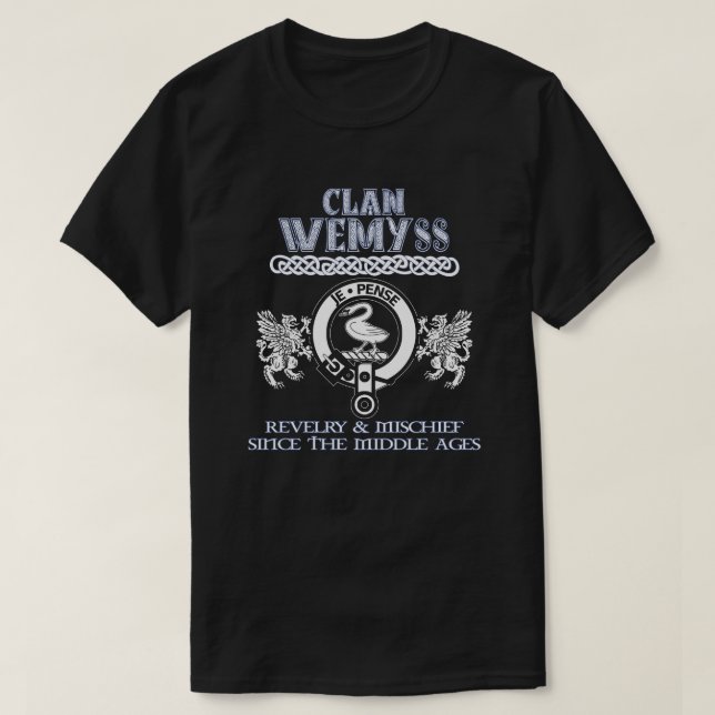 Klan Wemyss vapensköld Scottish klans Scottish Sur T Shirt (Design framsida)