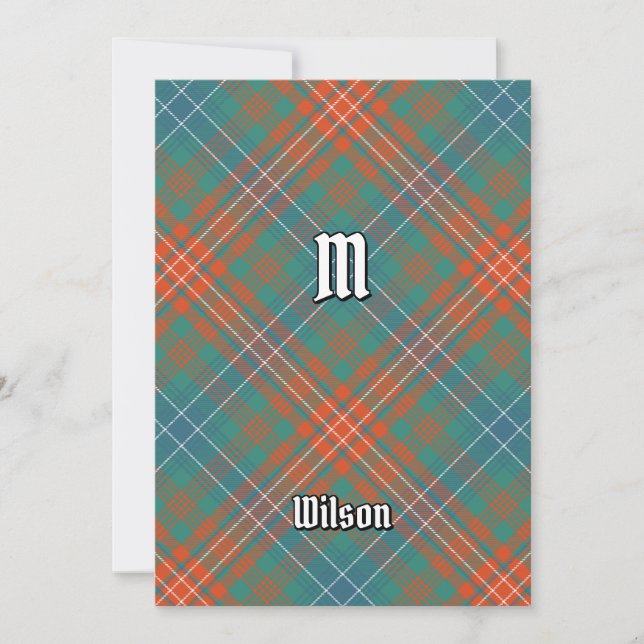 Klan Wilson Ancient Tartan Inbjudningar (Framsida)