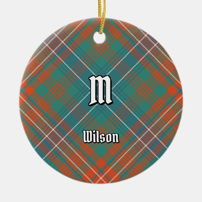 Klan Wilson Ancient Tartan Julgransprydnad Keramik (Framsidan)
