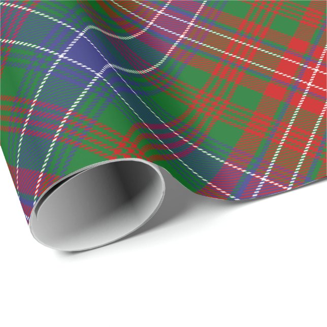 Klan Wilson Modern Tartan Presentpapper (Rullad Hörn)