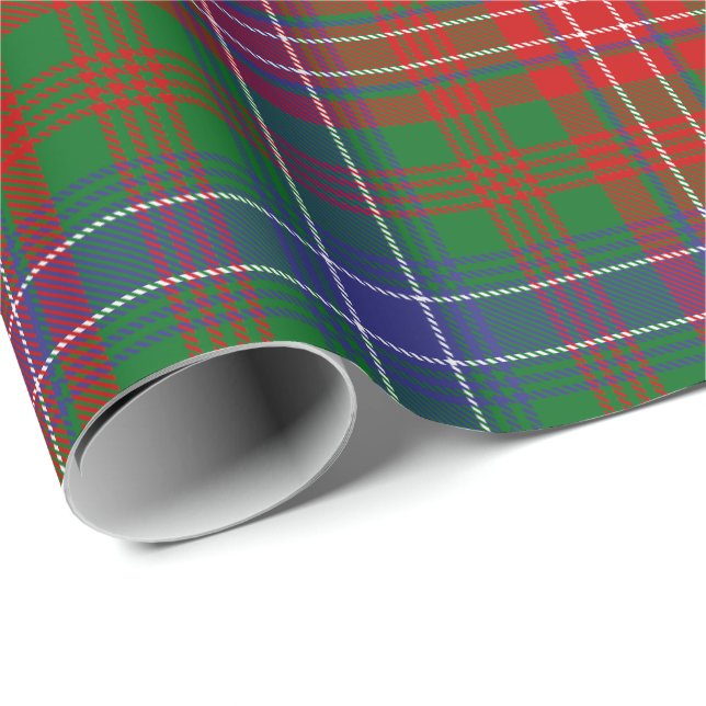 Klan Wilson Modern Tartan Presentpapper (Rullad Hörn)