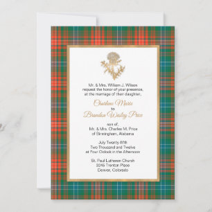 Klan Wilson Play Thistle Wedding-inbjudan Inbjudningar