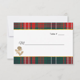 Klan Wilson Tartan Thistle Bröllop Escort OSA Kort