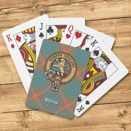 Klan Wilson Vapensköld över Ancient Tartan Casinokort