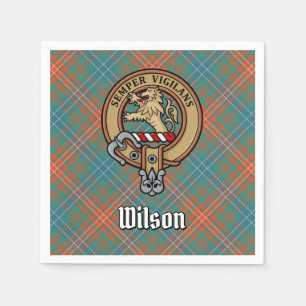 Klan Wilson Vapensköld över Ancient Tartan Pappersservett